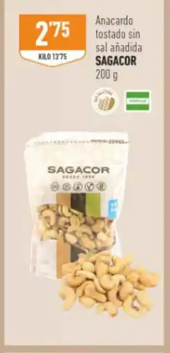 Supermercados Deza SAGACOR Anacardo tostado sin sal añadida oferta