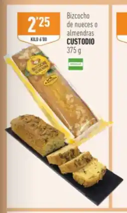 Supermercados Deza CUSTODIO Bizcocho de nueces o almendras oferta