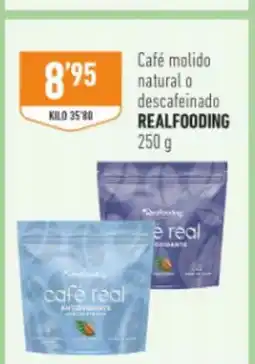 Supermercados Deza REALFOODING Café molido natural o descafeinado oferta