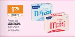 Supermercados Deza SECRETISIMA Protege slip maxi 52 ud o normal 60 ud oferta