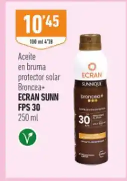 Supermercados Deza ECRAN SUNN FPS 30 Aceite en bruma protector solar broncea+ oferta