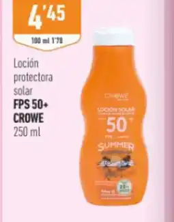 Supermercados Deza FPS 50+ CROWE Loción protectora solar oferta