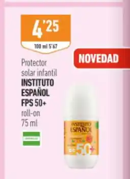 Supermercados Deza INSTITUTO ESPAÑOL Protector solar infantil oferta