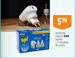 Supermercados Deza RAID Insecticida eléctrico RAID aparato + 2 recambios 90 noches oferta