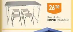 Supermercados Deza CAMPING Mesa + 4 sillas oferta