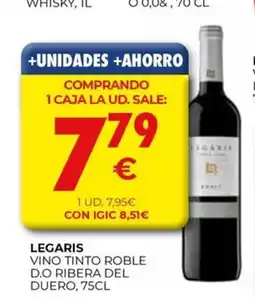 CashDiplo LEGARIS Vino tinto roble d.o ribera del duero oferta