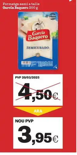 Sorli GARCIA BAQUERO Formatge semi a talls oferta