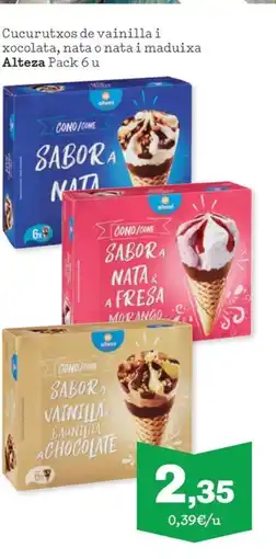 Sorli ALTEZA Cucurutxos de vainilla i xocolata, nata o nata i maduixa oferta