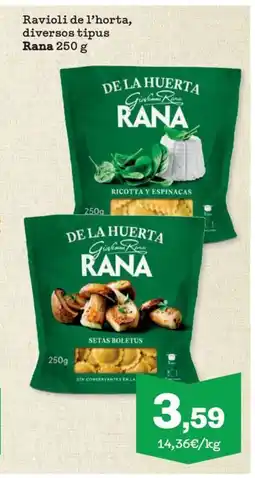 Sorli RANA Ravioli de l'horta, diversos tipus oferta