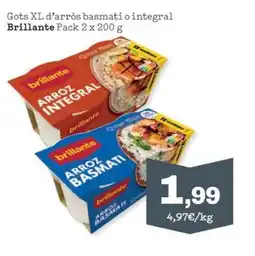 Sorli BRILLANTE Gots XL d'arròs basmati o integral oferta