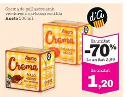 Sorli ANETO Crema de pollastre amb verdures o carbassa rostida oferta