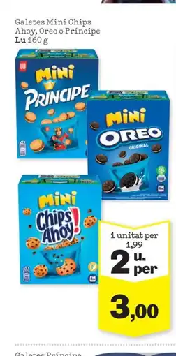 Sorli LU Galetes Mini Chips Ahoy, Oreo o Príncipe oferta