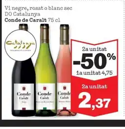 Sorli CONDE DE CARALT Vi negre, rosat o blanc sec DO Catalunya oferta