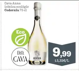 Sorli CODORNIU Cava Anna icònica ecològic oferta