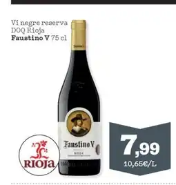 Sorli FAUSTINO V Vi negre reserva DOQ Rioja oferta