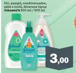 Sorli JOHNSON'S Oli, xampú, condicionador, sabó o loció, diversos tipus oferta