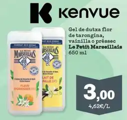 Sorli LE PETIT MARSEILLAIS Gel de dutxa flor de tarongina, vainilla o préssec oferta