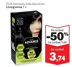 Sorli LLONGUERAS Tint Advance, tots els colors oferta