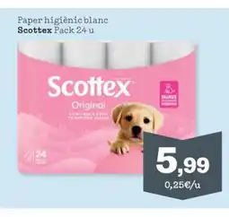 Sorli SCOTTEX Paper higiènic blanc oferta