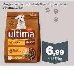 Sorli ULTIMA Menjar per a gos mini adult pollastre i arròs oferta