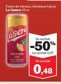Sorli LA CASERA Tinto de verano, diversos tipus oferta