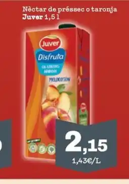 Sorli JUVER Néctar de préssec o taronja oferta
