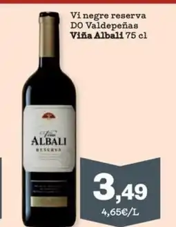 Sorli VIÑA ALBALI Vi negre reserva DO Valdepeñas oferta