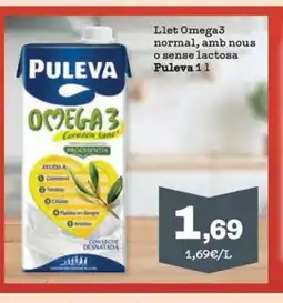Sorli PULEVA Llet Omega3 normal, amb nous o sense lactosa oferta