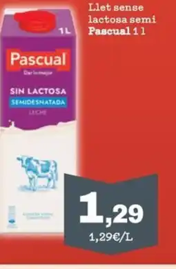 Sorli PASCUAL Llet sense lactosa semi oferta