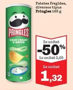 Sorli PRINGLES Patates fregides, diversos tipus oferta