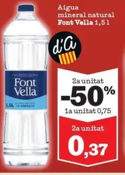 Sorli FONT VELLA Aigua mineral natural oferta
