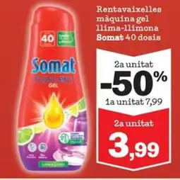 Sorli SOMAT Rentavaixelles màquina gel llima-llimona 40 dosis oferta
