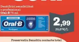Sorli ORAL-B Dentifrici sensibilitat o professional oferta