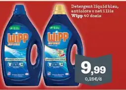 Sorli WIPP Detergent líquid blau, antiolors o net illis 40 dosis oferta
