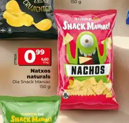 Maxi Dia DIA SNACK MANIAC Natxos naturals oferta