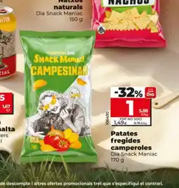 Maxi Dia DIA SNACK MANIAC Patates fregides camperoles oferta