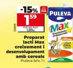 Maxi Dia PULEVA Preparat lacti Max creixement i desenvolupament amb cereals oferta