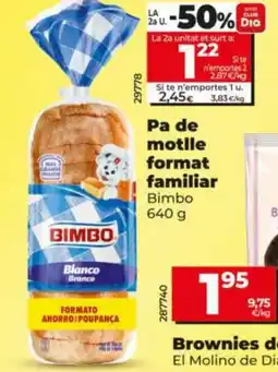 Maxi Dia BIMBO Pa de motlle format familiar oferta