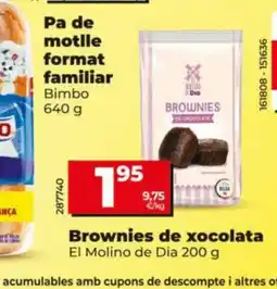 Maxi Dia EL MOLINO DE DIA Brownies de xocolata oferta