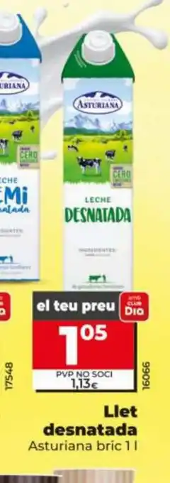 Maxi Dia ASTURIANA Llet desnatada oferta