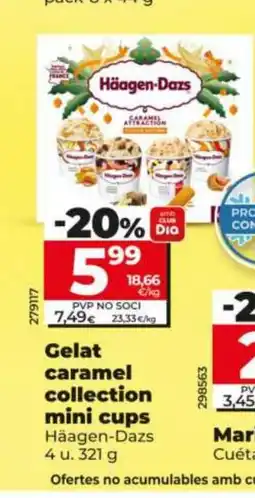 Maxi Dia HÄAGEN-DAZS Gelat caramel collection mini cups oferta
