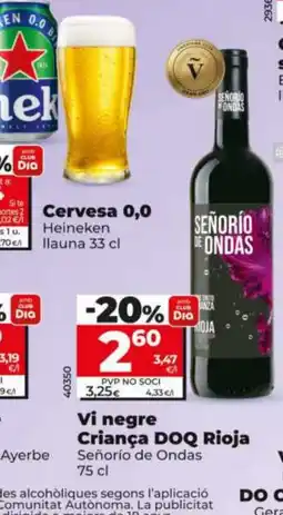 Maxi Dia SEÑORÍO DE ONDAS Vi negre Criança DOQ Rioja oferta