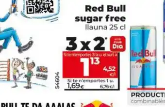 Maxi Dia RED BULL sugar free oferta