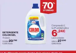 Hipercor COLON Detergente gel oferta