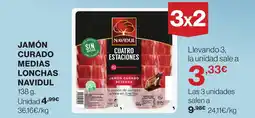 Hipercor NAVIDUL Jamón curado medias lonchas oferta