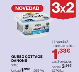 Hipercor DANONE Queso cottage oferta