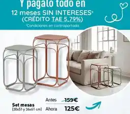 Mubak Set mesas oferta