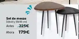 Mubak Set de mesas oferta