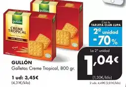Supermercados Lupa Gullón - galletas creme tropical oferta