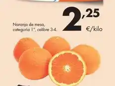Supermercados Lupa Naranja de mesa, categoria 1a oferta
